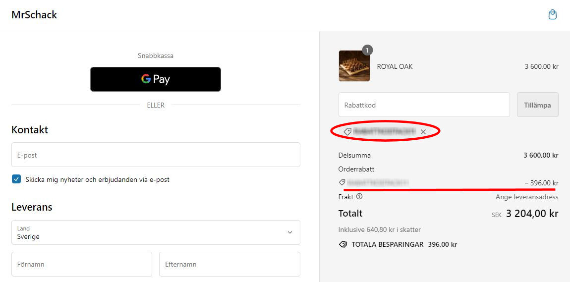 Hur använder man MrSchack.se rabattkod banner